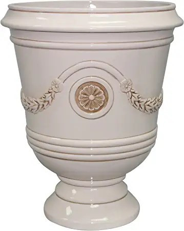 Southern Patio 15" Diameter Porter Urn Planter, Ivory White | Amazon (US)