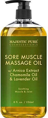 MAJESTIC PURE Arnica Sore Muscle Massage Oil for Body - Best Natural Therapy Therapy Oil with Lav... | Amazon (US)