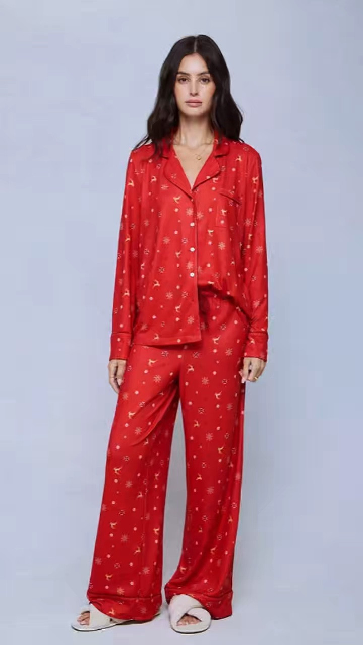 Getting a head start on the cozy season! 🎄✨ I just grabbed some matching sets for myself and started checking off my holiday gift list early. There is nothing better than fresh, festive PJs when the weather starts to cool down. You can shop my favorites for lounging and gifting at the links below. #LTKholiday #cozyseason #holidaypjs #giftideas @mango