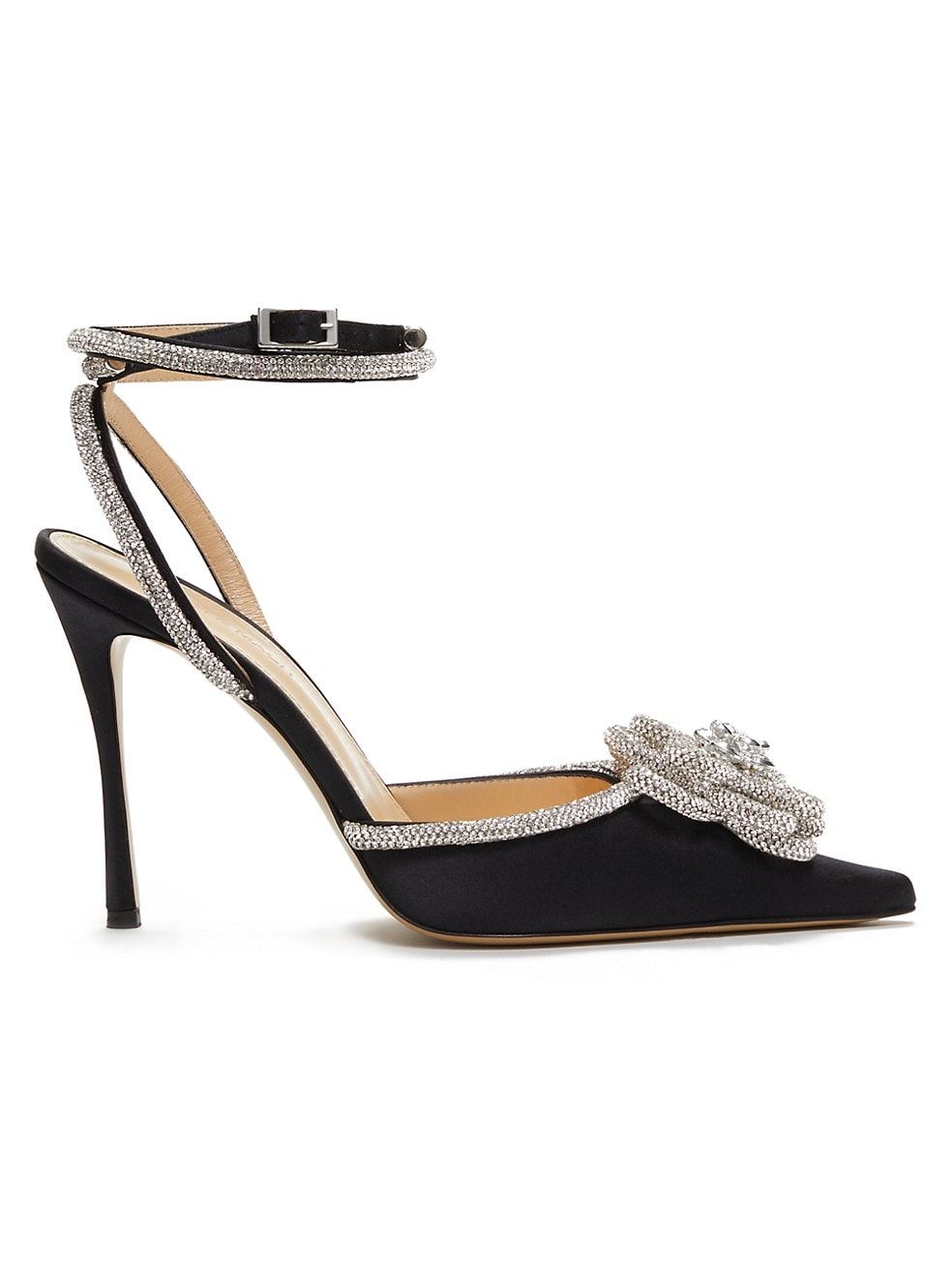 Silk Crystal-Flower Stiletto Pumps | Saks Fifth Avenue