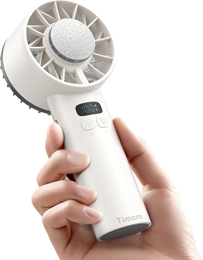 Timorn Portable Handheld Fan Rechargeable: Quiet Strong Wind 100 Speed Hand Held Mini Fan Blow Co... | Amazon (US)