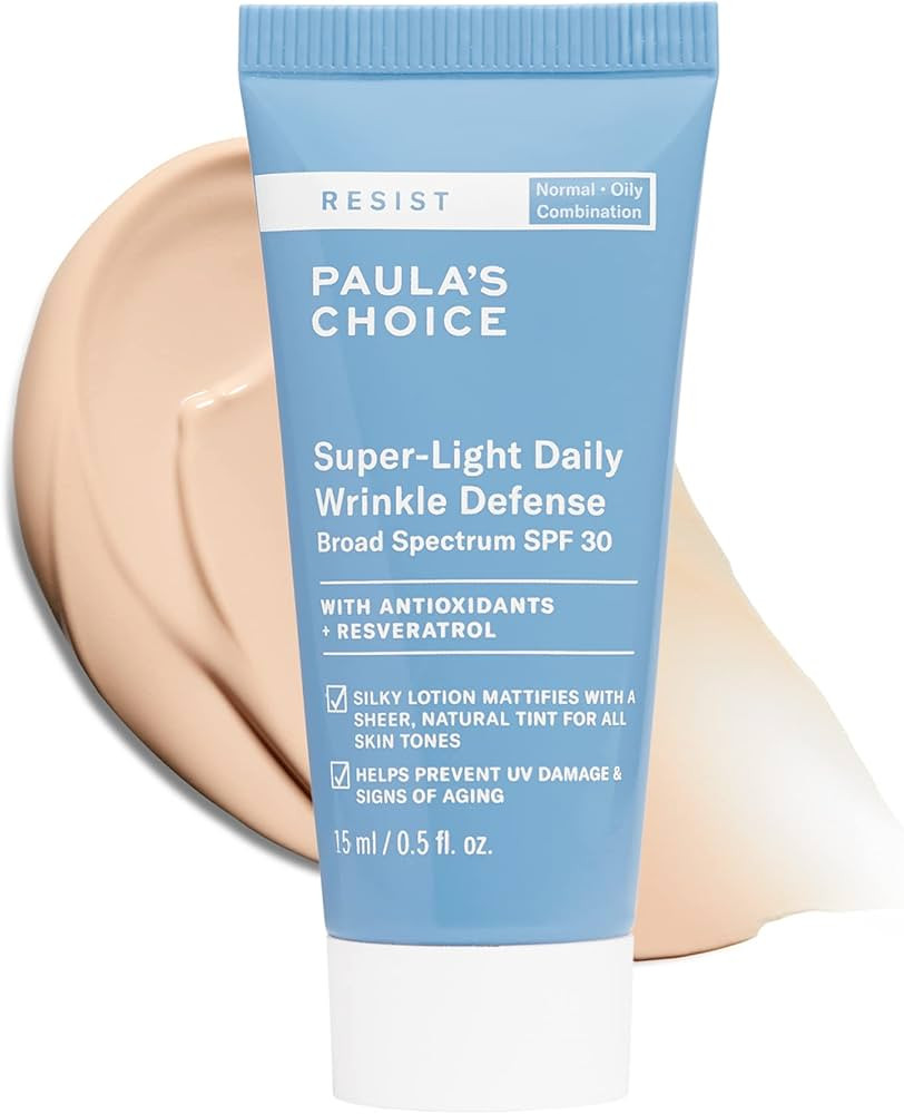 Paula's Choice RESIST Super-Light Daily Wrinkle Defense Mineral Sunscreen, SPF 30 Face Sunscreen ... | Amazon (US)