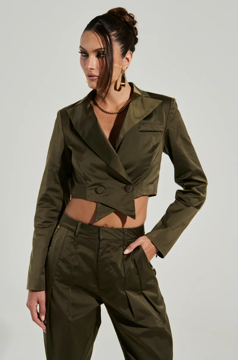 NOT MY PROBLEM CROPPED BLAZER | AKIRA