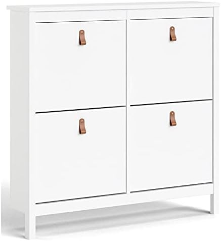 Pemberly Row Modern-Traditional Style 4 Drawer Shoe Cabinet, 16-Pair Shoe Rack Storage Organizer ... | Amazon (US)