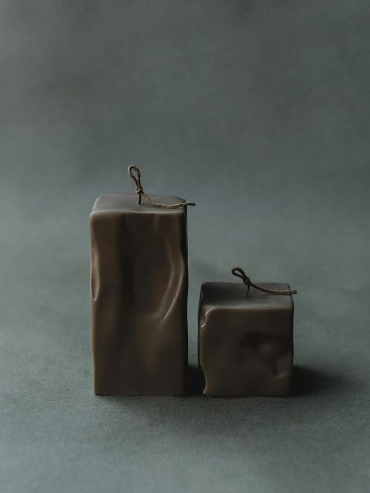 LAWA Raw Block Set of 2 Candle - Beautiful Handmade Pillar Scented Soy Wax Elegant Aesthetic Cand... | Amazon (US)