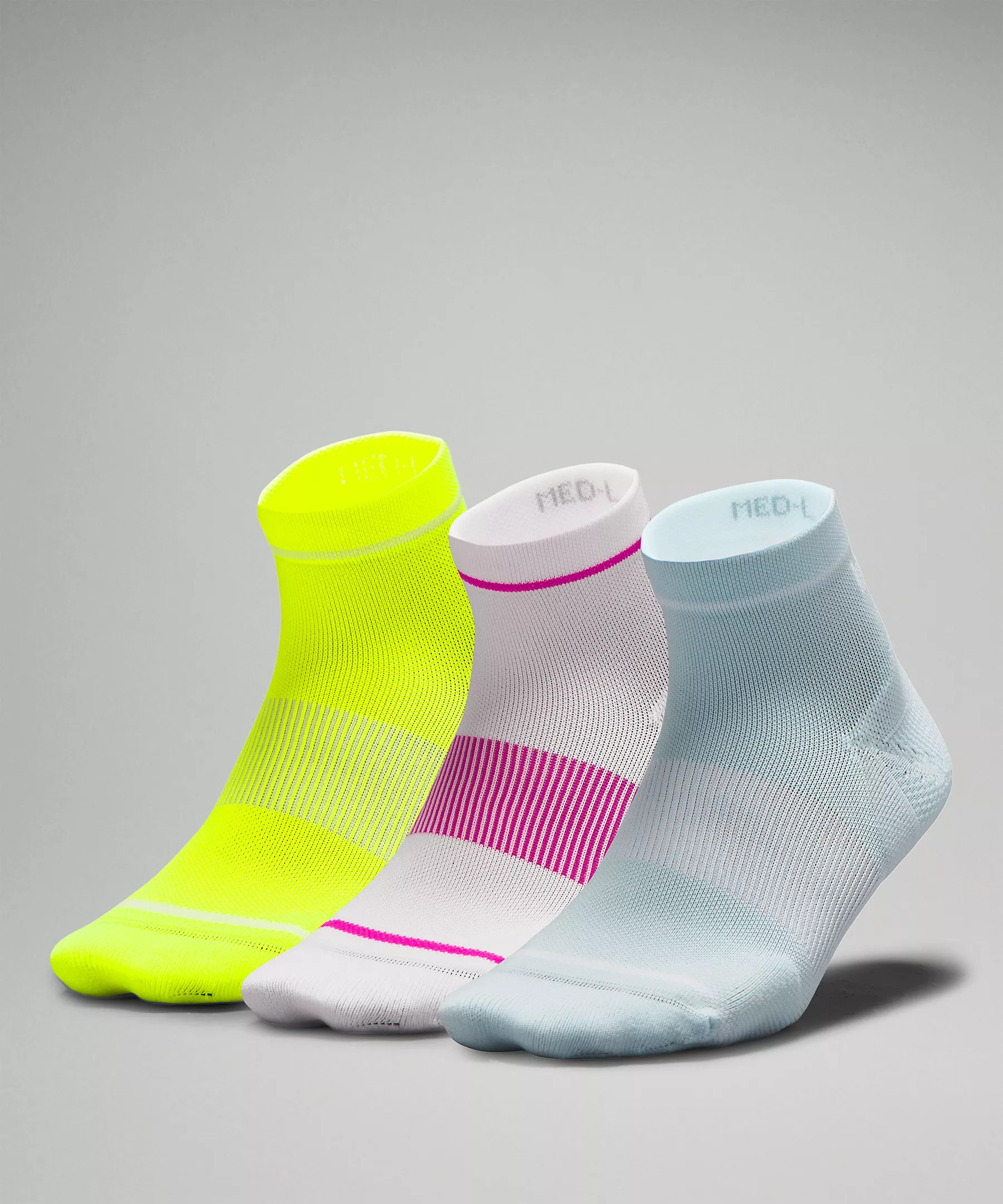 Women's Power Stride Ankle Sock 3 Pack *Stripe | Women's Socks | lululemon | Lululemon (US)