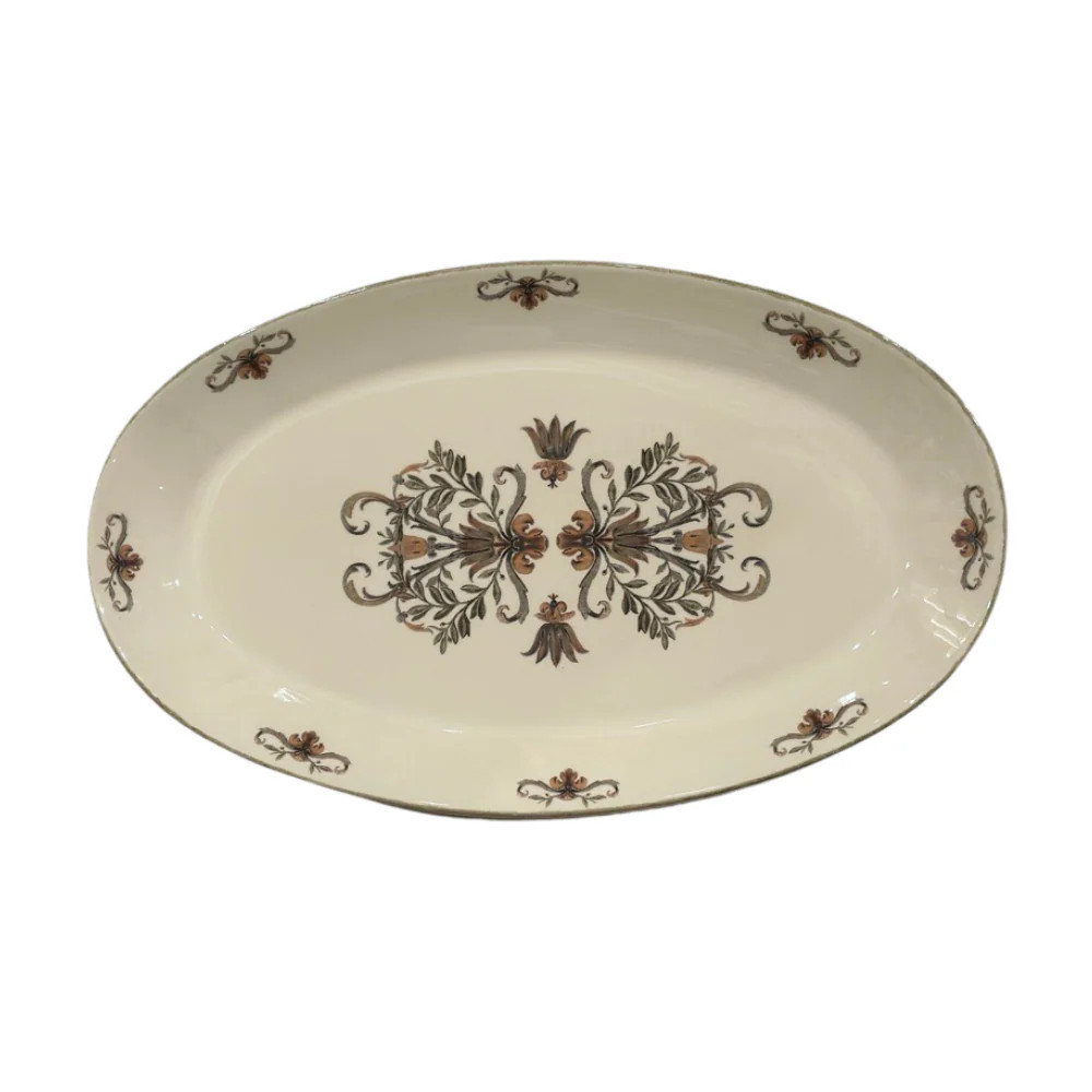 Villa Oval Platter - New | Arte Italica & Crown Linen Designs