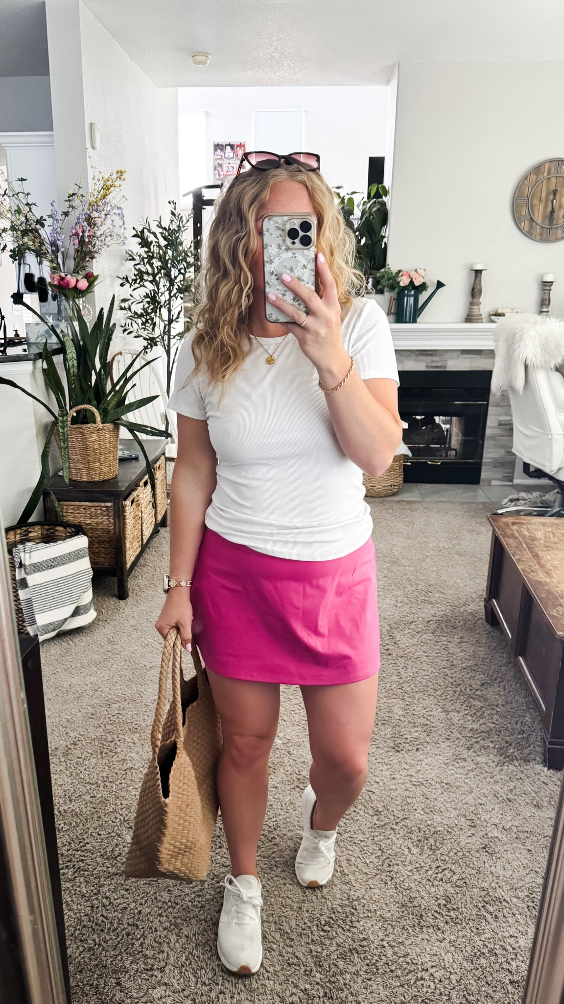 Casual summer ootd- white tee, pink tennis skort, tote bag, and sneakers 






Amazon outfits, summer outfit inspo, outfit ideas, casual outfits amazon, amazon outfits every day, spring outfits 2026, summer outfits, summer skirt, golf skirt, easy summer outfits, mom style

#LTKootd #LTKSaleAlert #LTKPetite