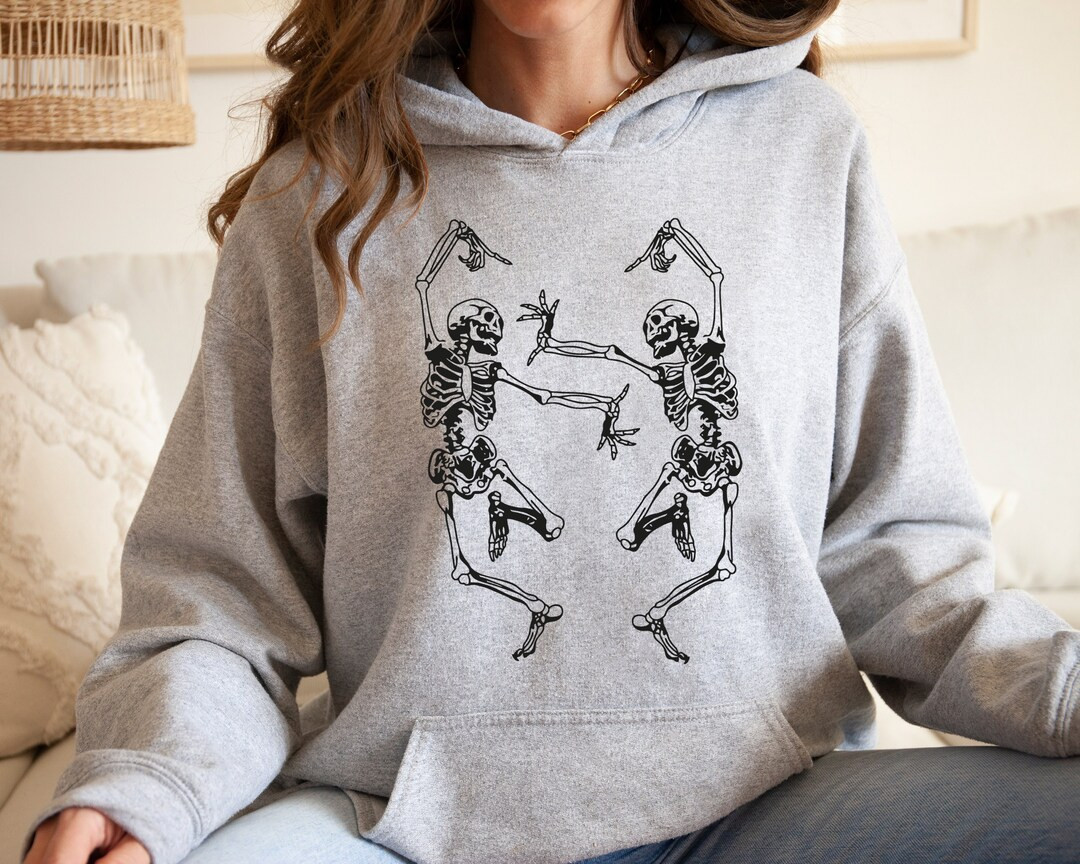 Skeleton Hoodie for Halloween Spooky Hooded Sweatshirt - Etsy | Etsy (US)