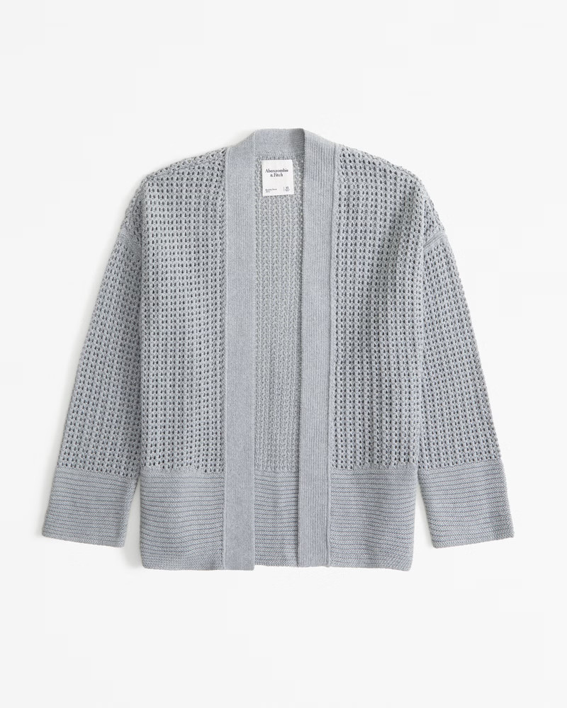Textural Long-Length Cardigan | Abercrombie & Fitch (US)