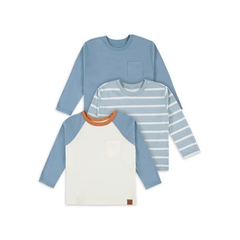 Modern Moments by Gerber Baby and Toddler Boy Long-Sleeve T-Shirts, 3-Pack, Sizes 12M-5T | Walmart (US)