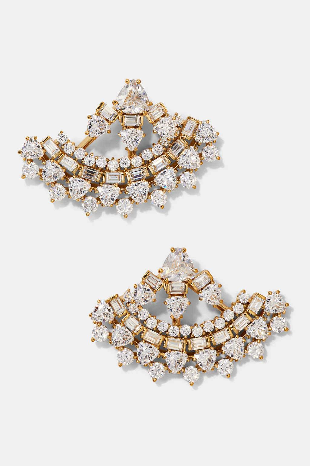 LUXOR CZ FAN JACKET EARRINGS | NADRI