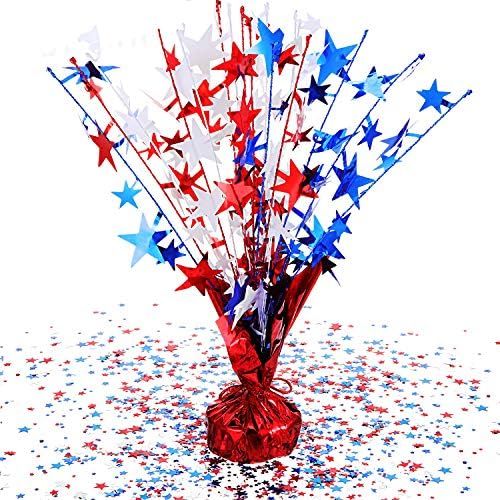 Syhood Patriotic Spray Centerpiece Veteran's Day Star Shape Confetti Spray Patriotic Decoration f... | Amazon (US)