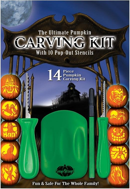 The Ultimate Pumpkin Carving Kit with 10 Pop-Out Stencils | Amazon (US)