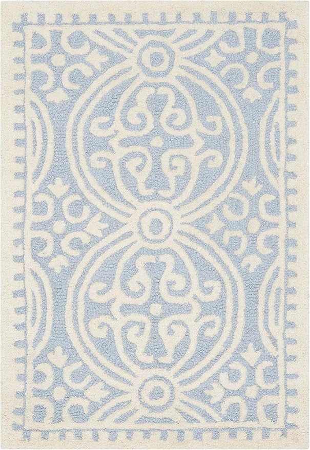 Safavieh Cambridge Collection CAM123A Handmade Moroccan Premium Wool Accent Rug, 2' x 3', Light B... | Amazon (US)