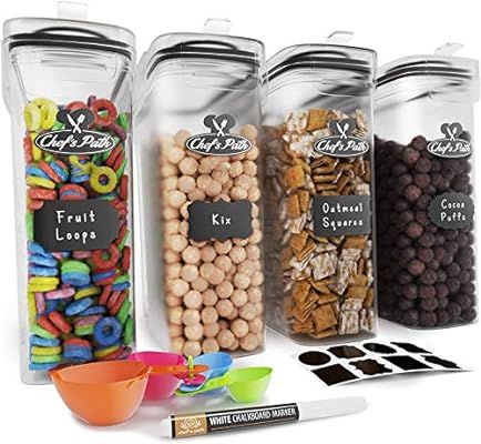 Cereal Container Storage Set - Airtight Food Storage Containers, Kitchen & Pantry Organization, 8... | Amazon (US)