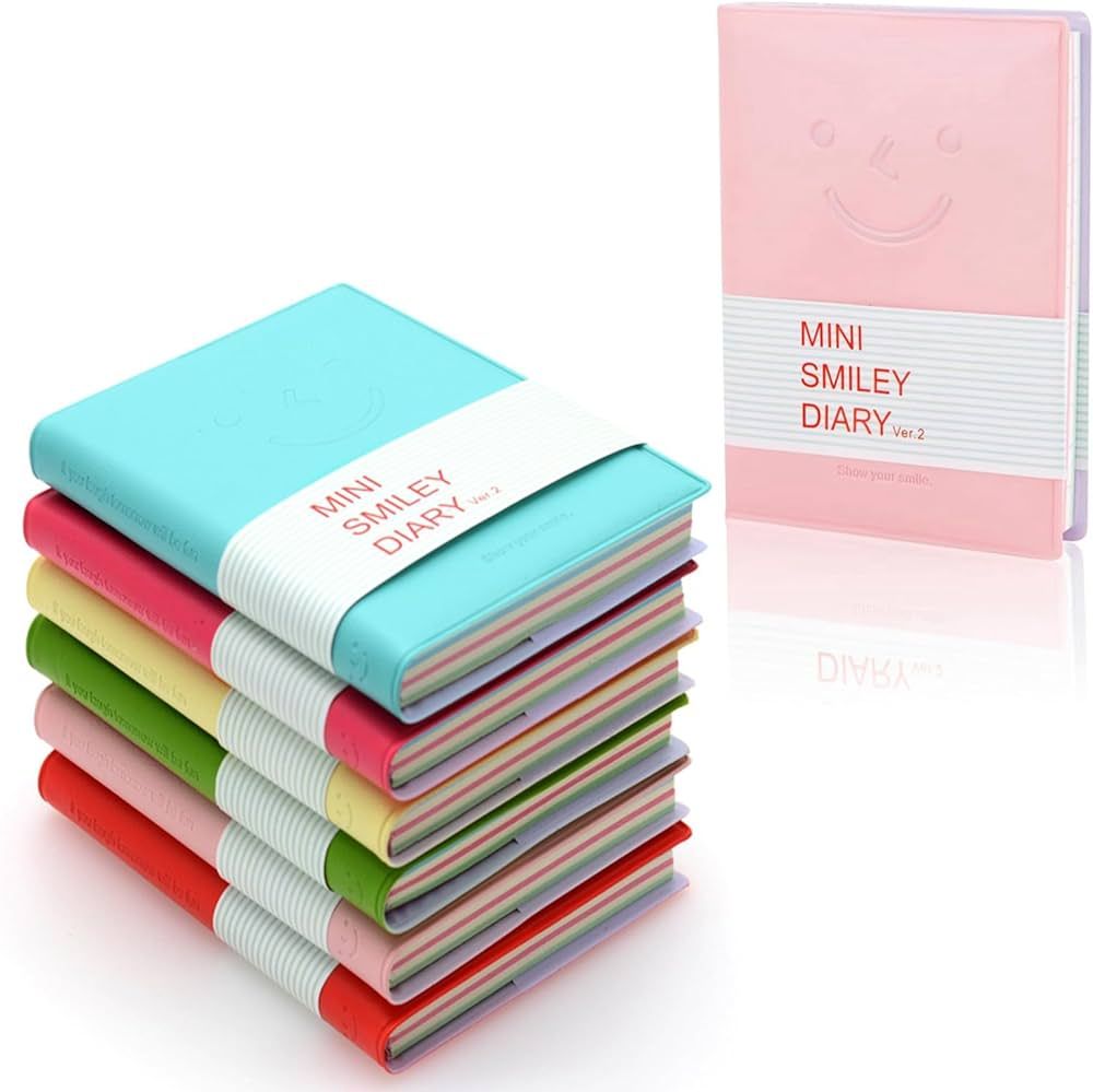 QUMENEY Mini Pocket Notebook 6 Pack, Cute Small Smiley Diary Notepads Lined Memo with PU Leather ... | Amazon (CA)