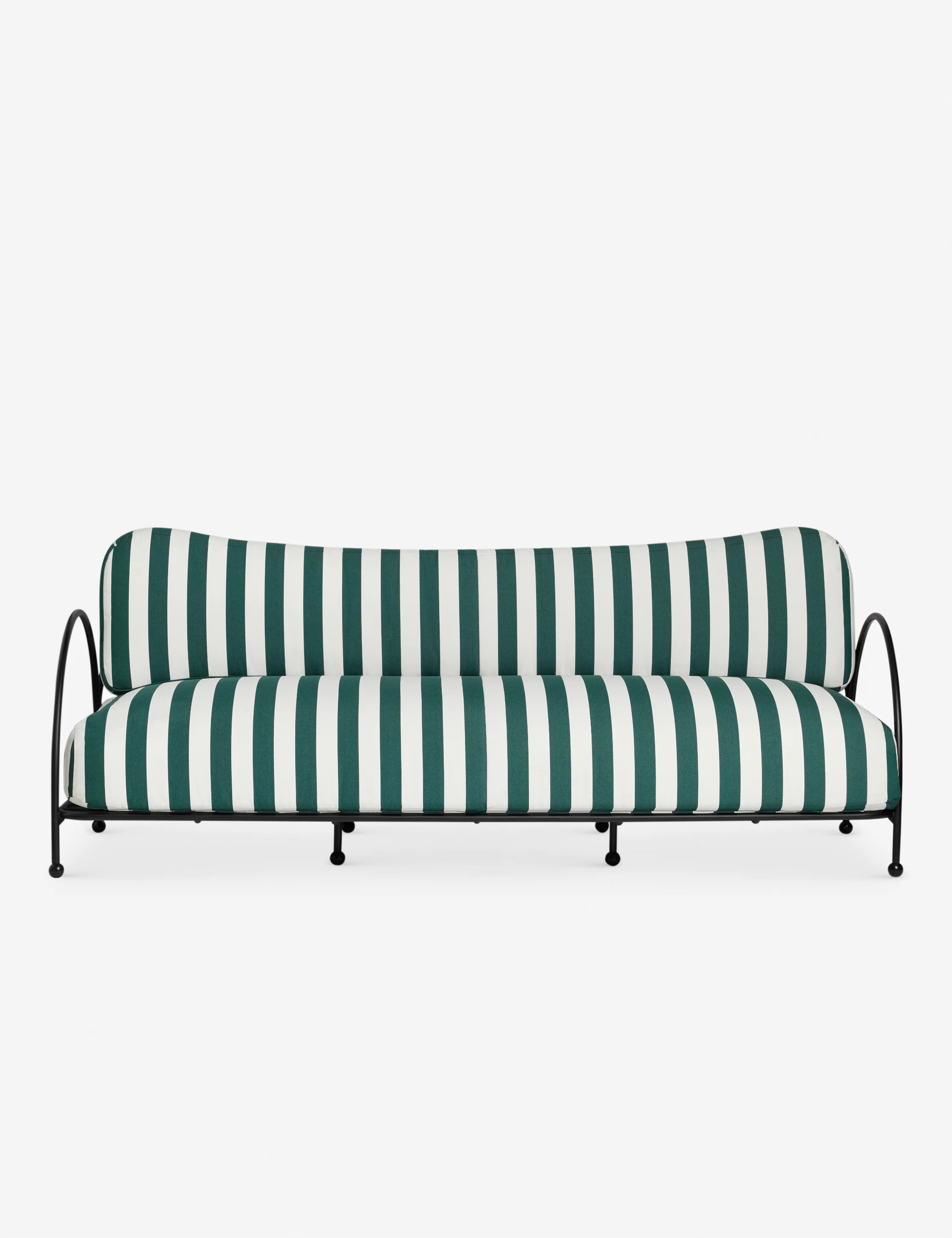 Lanata Outdoor Sofa, Green Stripe | Lulu and Georgia 