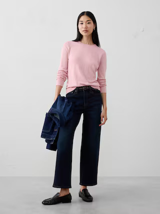 Forever Crew-Neck Sweater | Banana Republic Factory