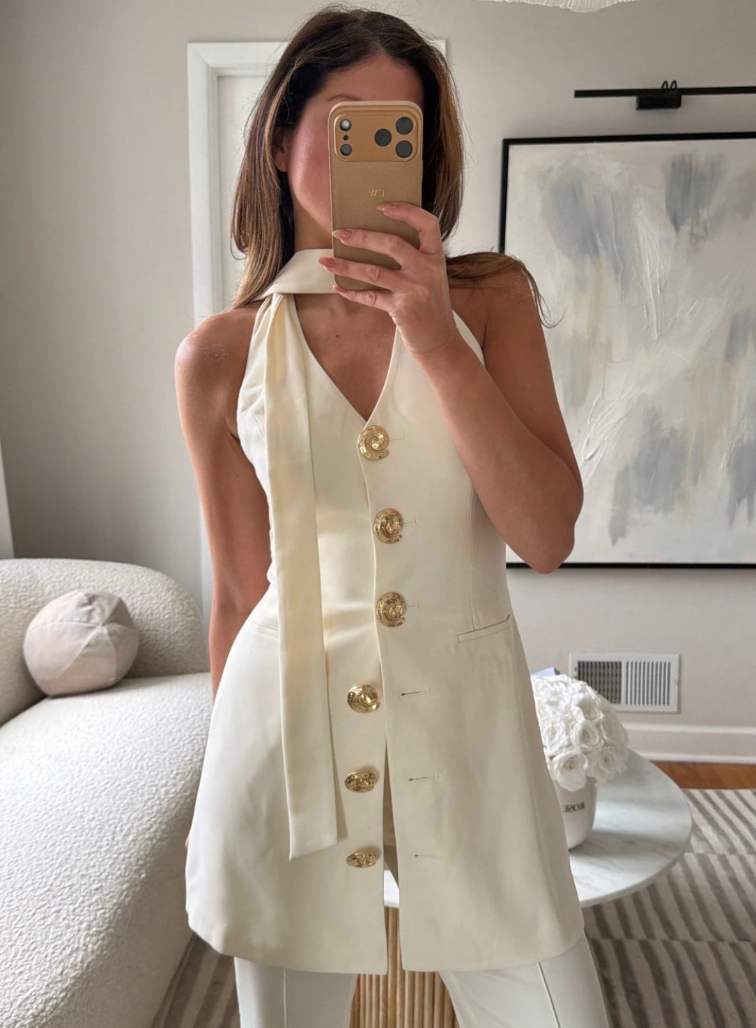 This set is a best seller in my LTK shop! It comes in many colors. I’m wearing a small. The halter top can also be worn as a dress. Pants, gold buttons, spring outfit, summer, Mother’s Day. @Marshalls 

#LTKootd #LTKSaleAlert #LTKMothersDay