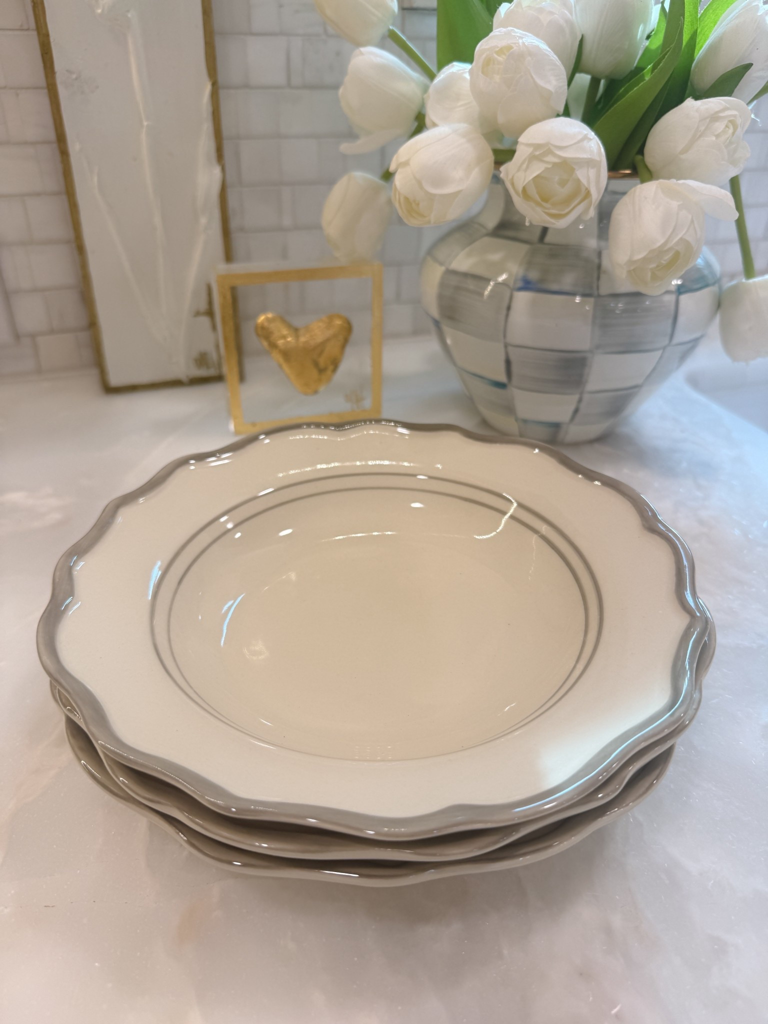 I love the scallop detail on these plates.
They look so elegant. Just note they are a little smaller than I expected.

#LTKfoodie #LTKHome