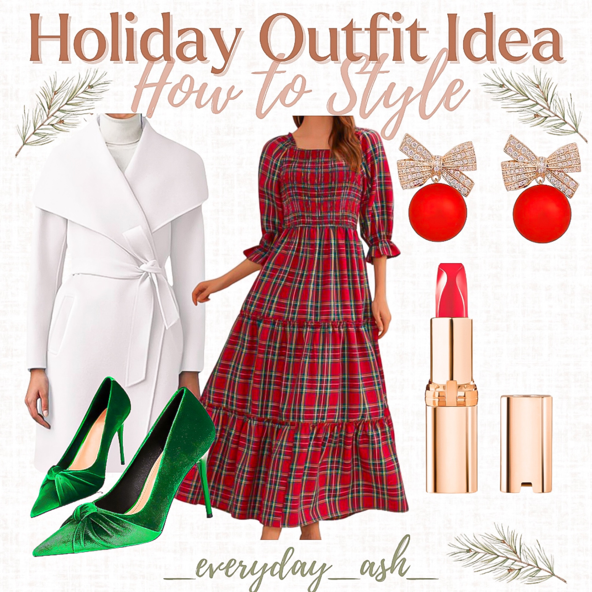 Christmas outfit idea! ❤️

I love this traditional look- I just received this dress and I can’t wait to wear it 🤍 the dress is from Petal Lush - I can’t link it but the site is https://www.petallush.com/red-plaid-3-4-sleeve-square-neck-smocked-tired-maxi-dress-brld22100605.html

Size small 

Christmas party, holiday outfit , family photos, Amazon outfit, petal lush, Christmas dress, women’s dress, white winter coat, green heels, plaid dress, red lipstick , red earrings 

#LTKGiftGuide #LTKHoliday #LTKstyletip