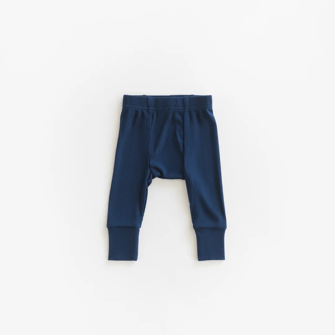 Ribbed Modal Pant - Navy | Atlas Grey