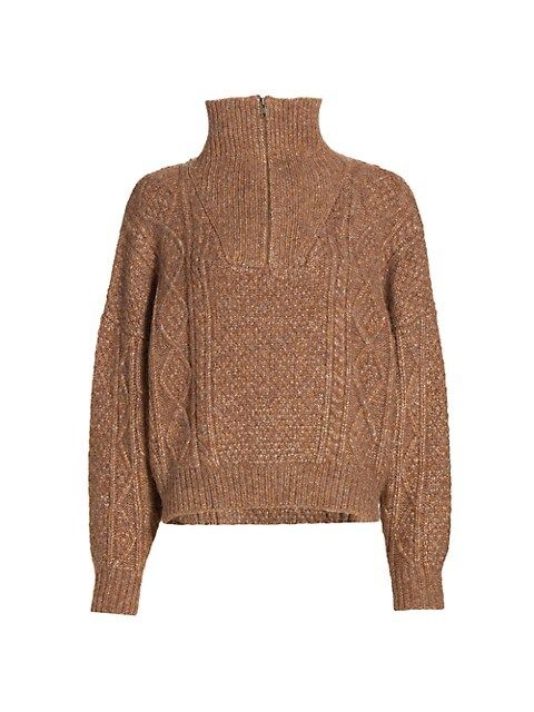 Cable Henley Quarter-Zip Sweater | Saks Fifth Avenue