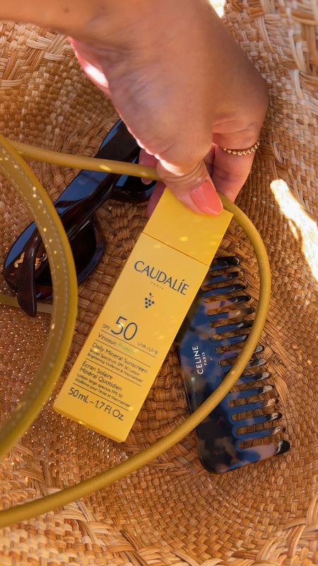 Caudalie Vinosun Protect SPF 50 mineral sunscreen

Celine sunnies
Nail color OPI On a Mission

#LTKBeauty