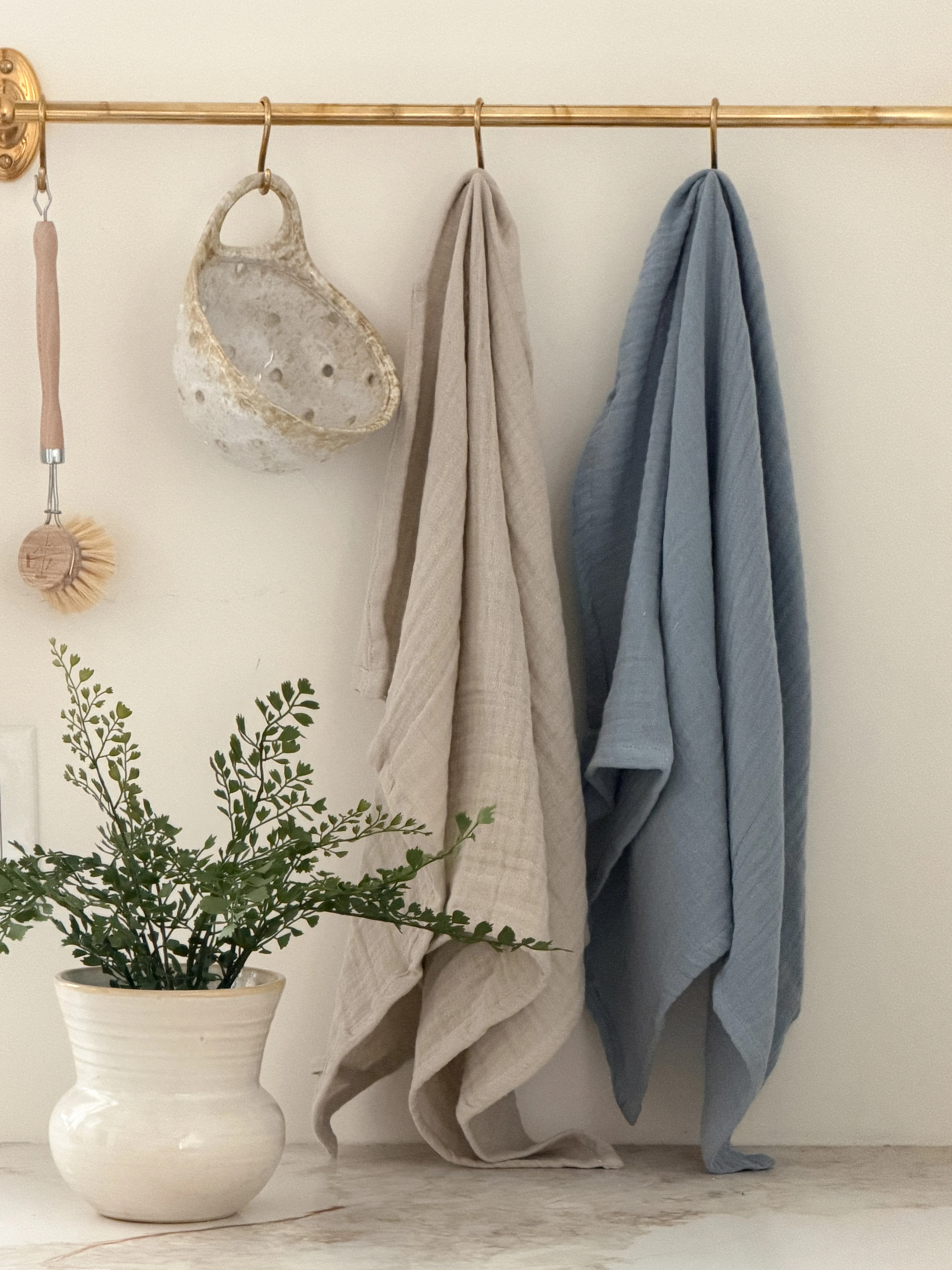 The Slate & Sand Cotton Tea Towel Set of 2 | Cottage and Key