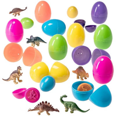 Prextex Mini Dinosaur Filled Easter Eggs and Mini Dino Egg Stamps-Multicolored | Target