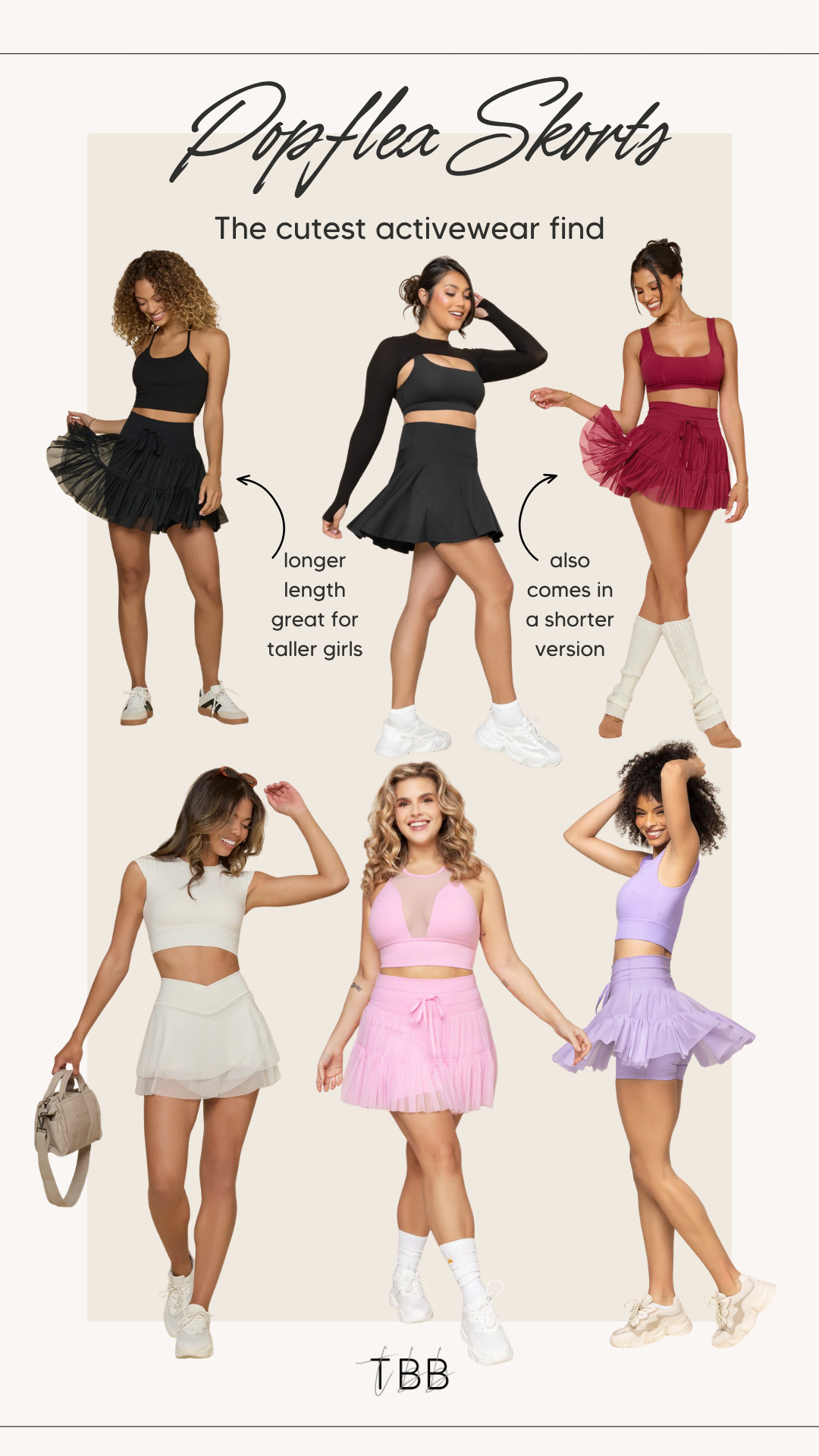 The cutest activewear find 💕 These Popflex skorts are such a fun way to make workout and athleisure looks feel a little more styled. Love the tulle detail, the color options, and that they come in both shorter and longer lengths!

#LTKootd #LTKfitnessgoals #LTKTall