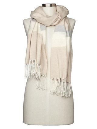 Gap Women Cozy Modal Holiday Stripe Scarf Size One Size - Oatmeal heather | Gap US