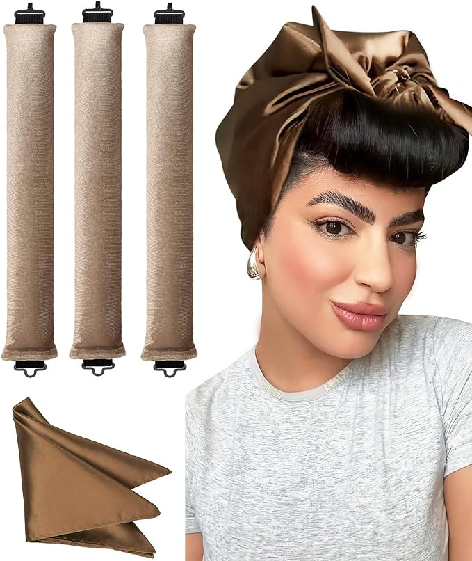 Little Velvet Overnight Blowout 3 Rods Heatless Hair Curler to Sleep in Satin Heatless Curls No H... | Amazon (US)