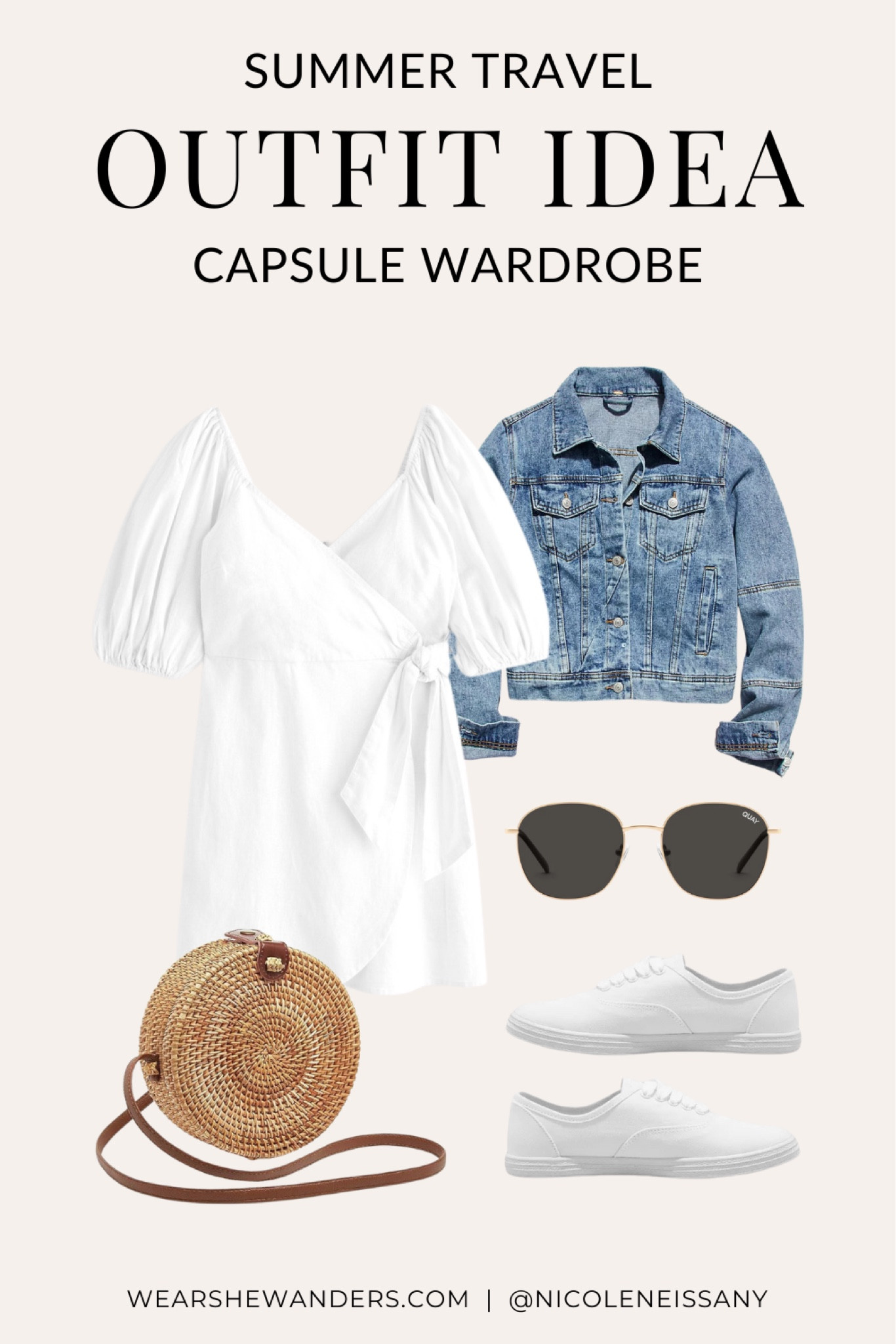 Summer travel capsule wardrobe outfit

// summer travel capsule outfit, vacation outfit, resort wear, travel outfit, summer outfit, spring outfit, beach outfit, pool outfit, resort outfit, brunch outfit, white dress, mini dress, summer dress, spring dress, wrap dress, round sunglasses, round rattan bag, canvas sneakers, white sneakers, Abercrombie, Revolve, Quay, Amazon fashion, Wear She Wanders, wearshewanders.com, Nicole Neissany (4.11)

#LTKitbag #LTKfindsunder50 #LTKshoecrush #LTKsalealert #LTKstyletip #LTKSeasonal #LTKfindsunder100 #LTKtravel