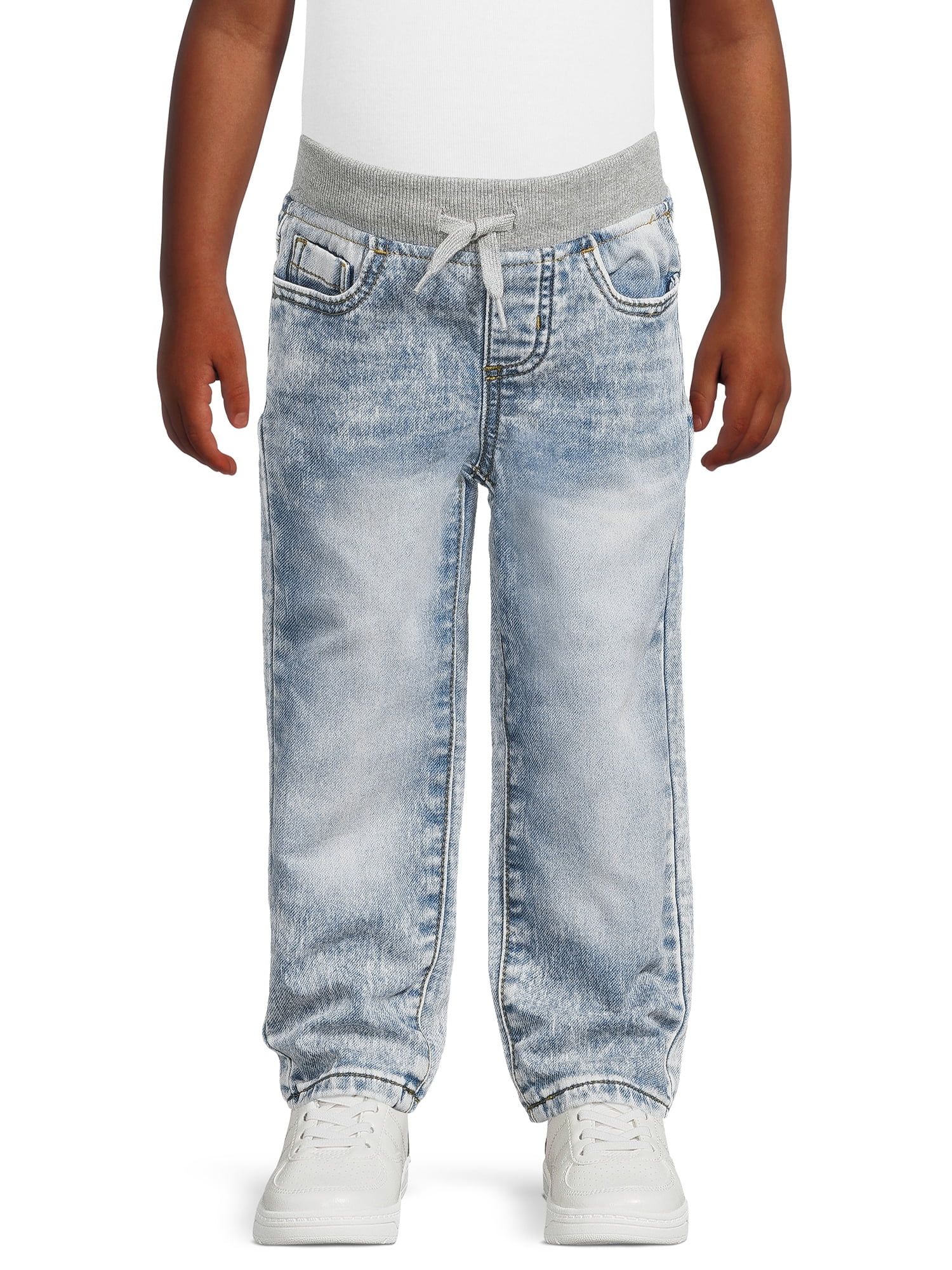 Wonder Nation Baby and Toddler Boys’ Knit Denim Jeans, Sizes 12M-5T | Walmart (US)