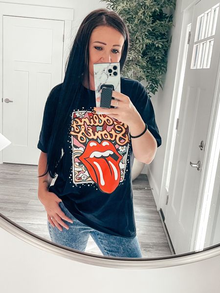 Probably my favorite band tee to date. The amount of compliments I’ve received is crazy. 

Rolling Stones Graphic T-shirt • Band T-shirt • Casual Style • Womens Fashion • Graphic T-shirt • Fall Looks

#LTKstyletip #LTKunder50