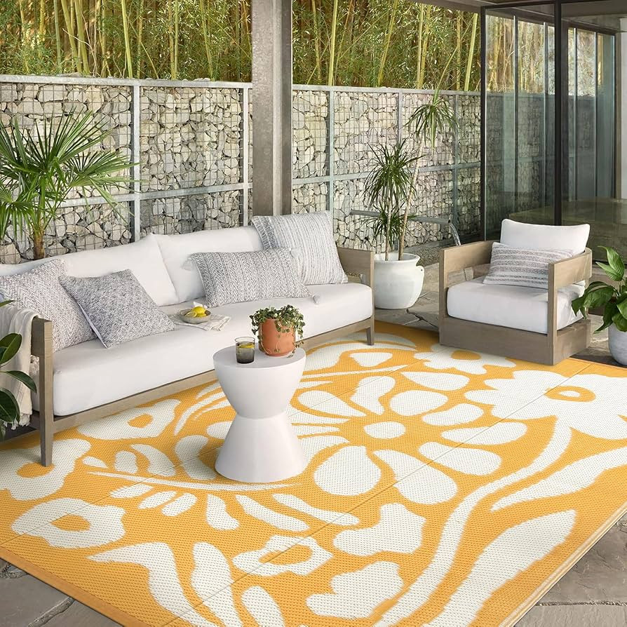 Wonnitar Outdoor Rugs 8x10,Waterproof Large Plastic Outdoor Patio Rug Clearance,Reversible Outsid... | Amazon (US)