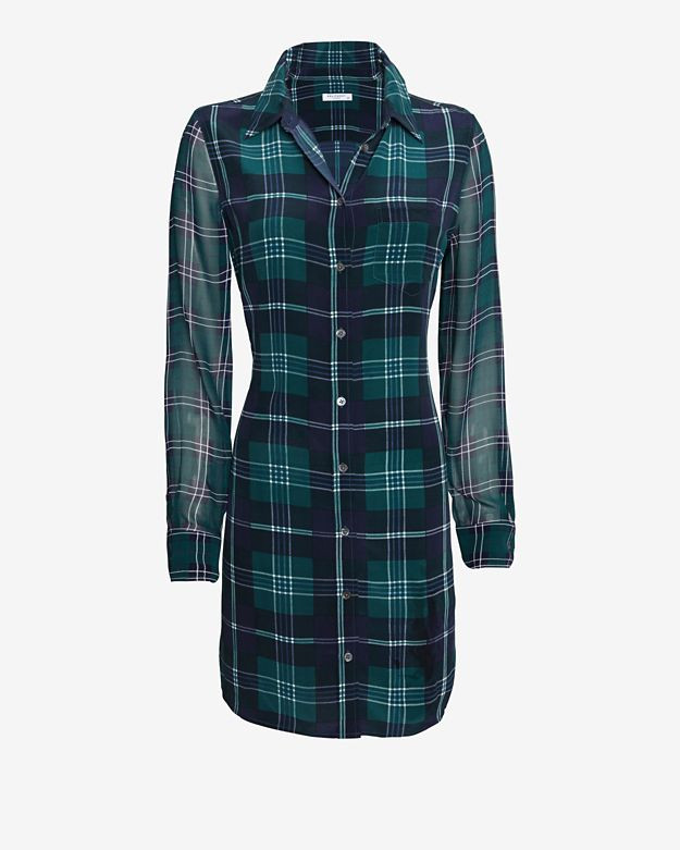 Equipment Exclusive Brett Plaid Pattern Dress | Intermix