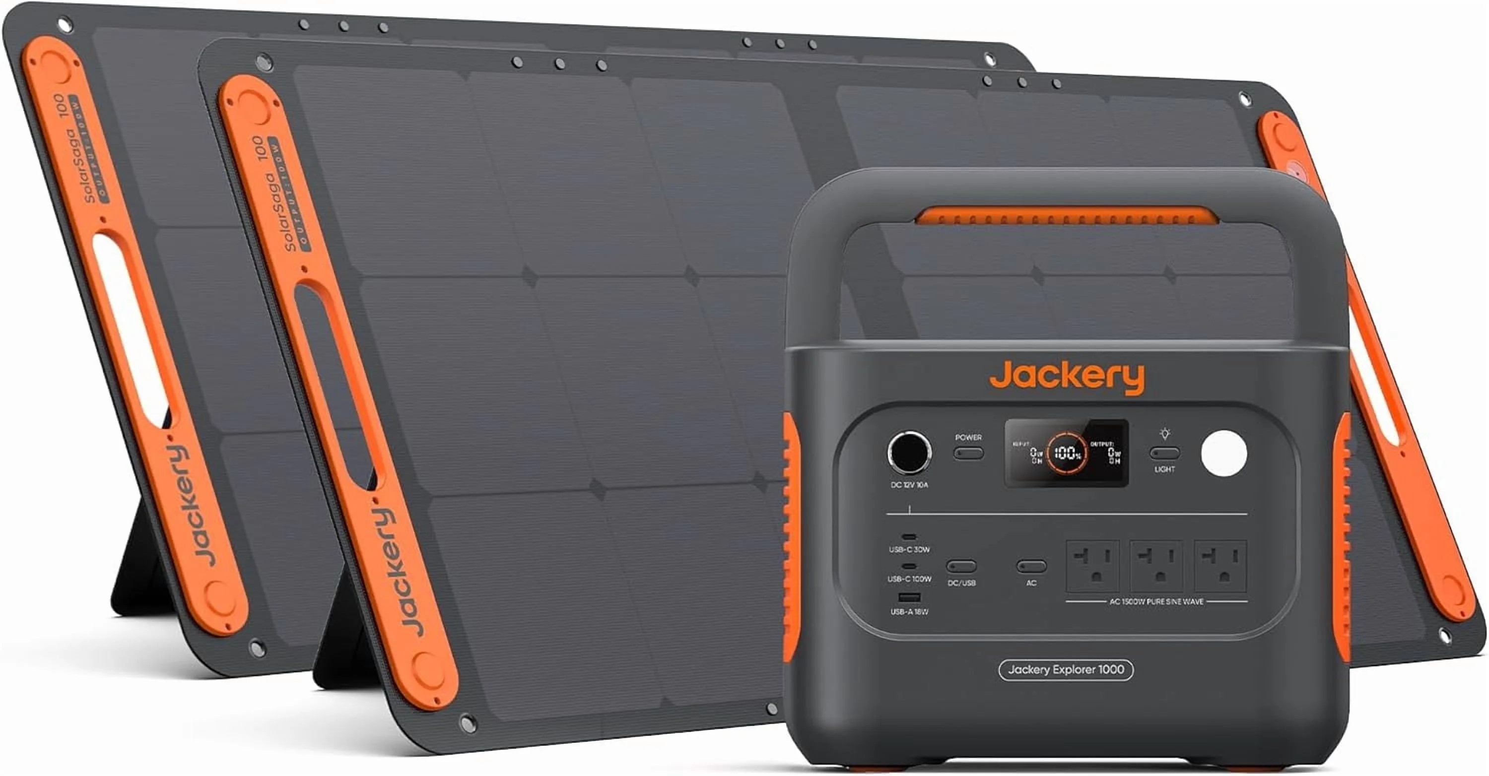 Jackery Solar Generator 1000 v2 with 2x100W Solar Panel, 1061Wh LiFePO4 Portable Power Station, 1... | Walmart (US)