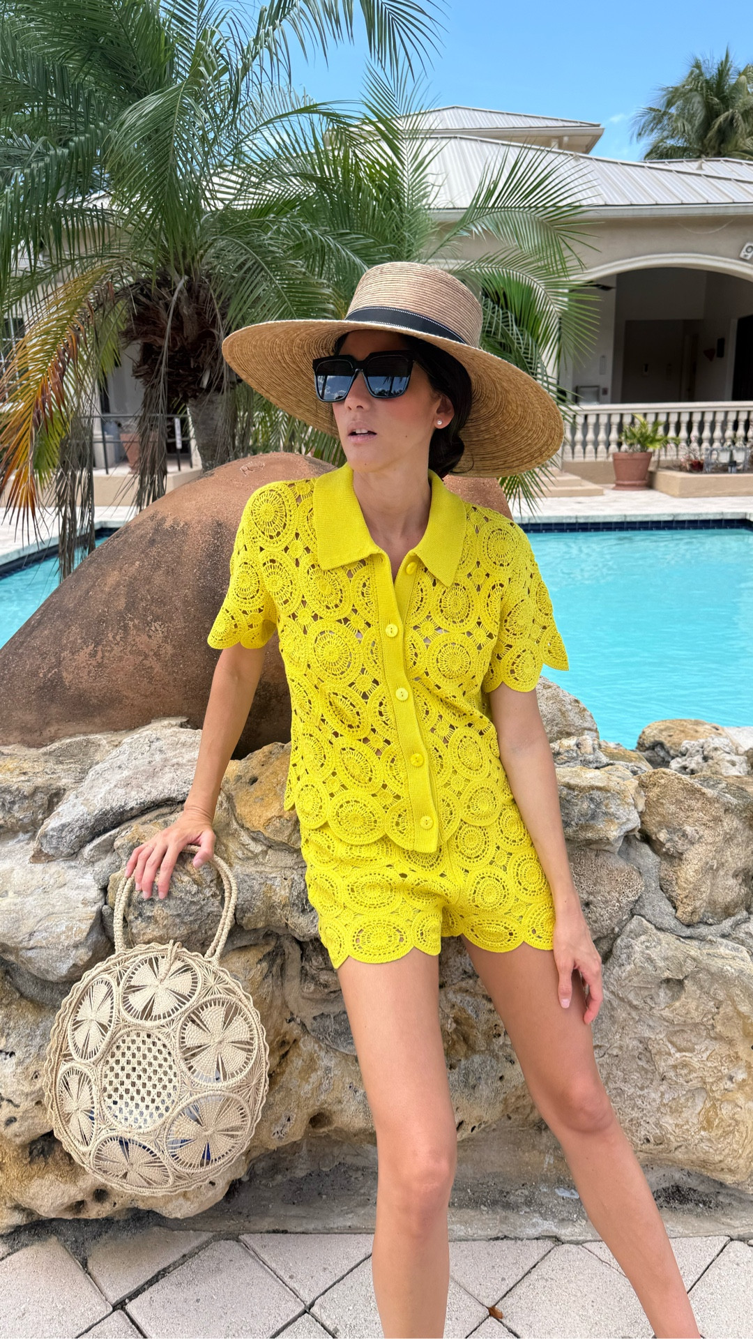 Matching crochet set for a relaxing day by the pool. I’m wearing a size S, if you want it a little more fitted you should go with size XS. I like both, just depends of you like the looser or tighter fit more. 

#LTKOver40 #LTKSwim #LTKTravel