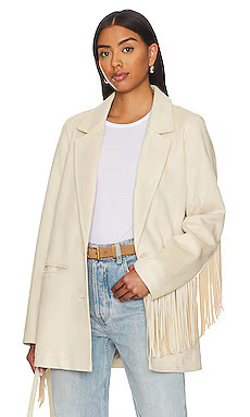 Show Me Your Mumu Sierra Fringe Jacket in Cream Faux Suede from Revolve.com | Revolve Clothing (Global)
