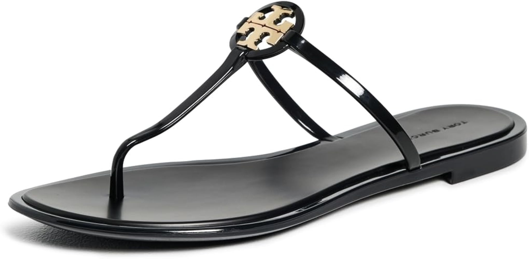 Amazon.com | Tory Burch Women's Mini Miller Jelly Sandals, Perfect Black/Gold, 7 Medium US | Flip... | Amazon (US)