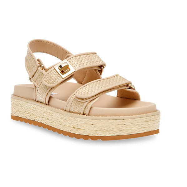 Women's Steve Madden Big Mona Sandals 9.5 Natural Raffia | Scheels