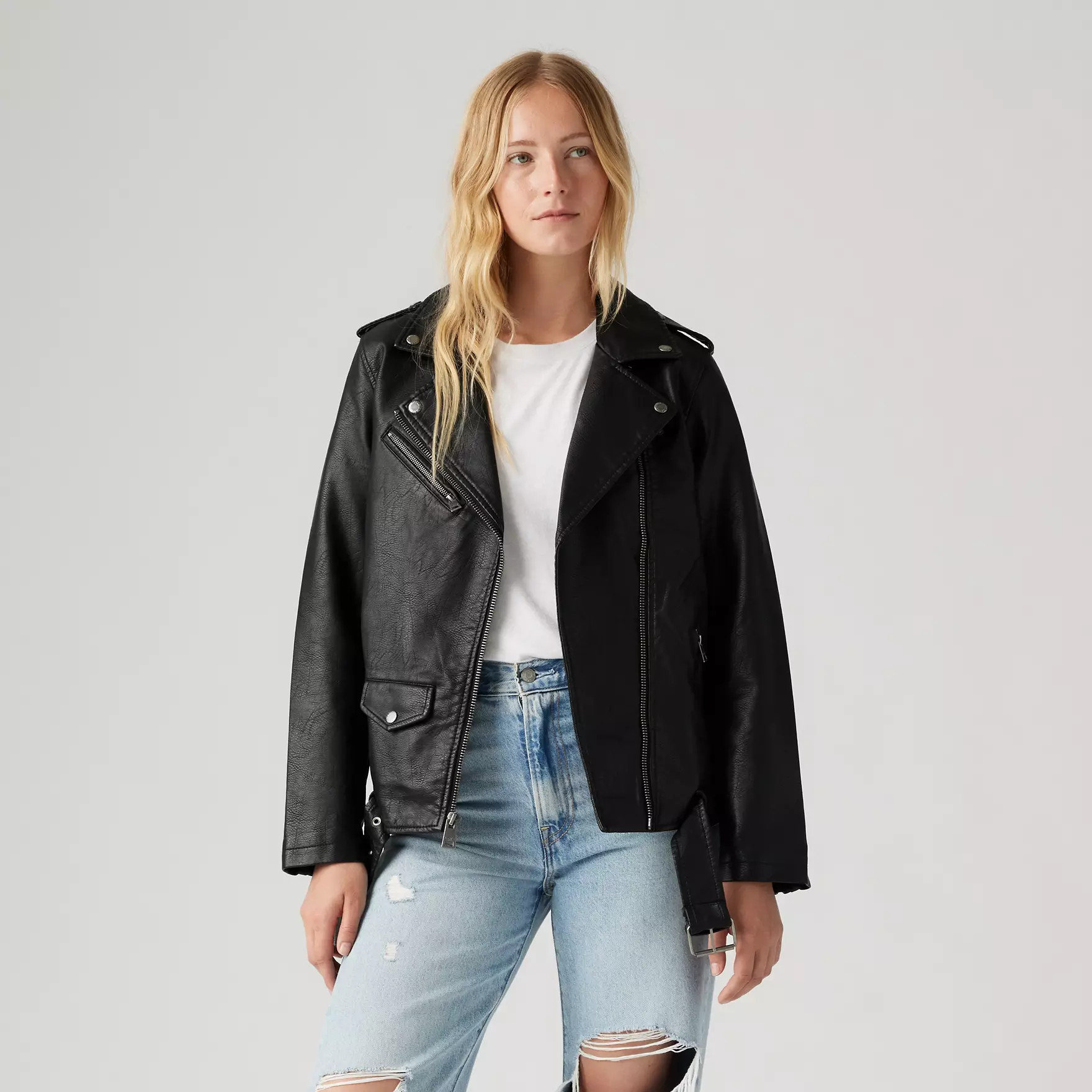 Longline Faux Leather Moto Jacket | Levi's US
