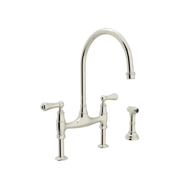 U.4719L-APC-2 Georgian Era™ Bridge Faucet with Side Spray | Wayfair North America