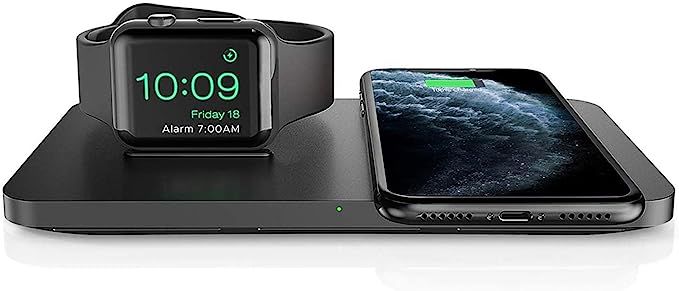 Wireless Charger, Seneo 2 in 1 Dual Wireless Charging Pad with iWatch Stand for iWatch 6/5/4/3/2,... | Amazon (US)