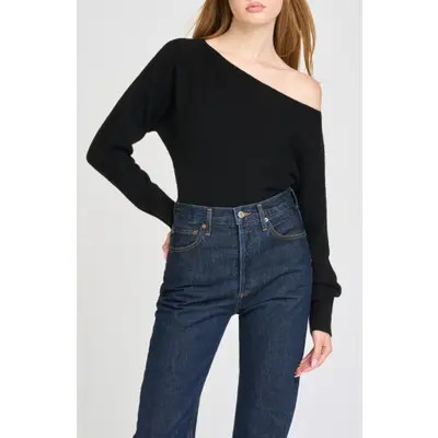 WAYF Annelisa Boatneck Sweater in Ivory at Nordstrom, Size X-Large | Nordstrom