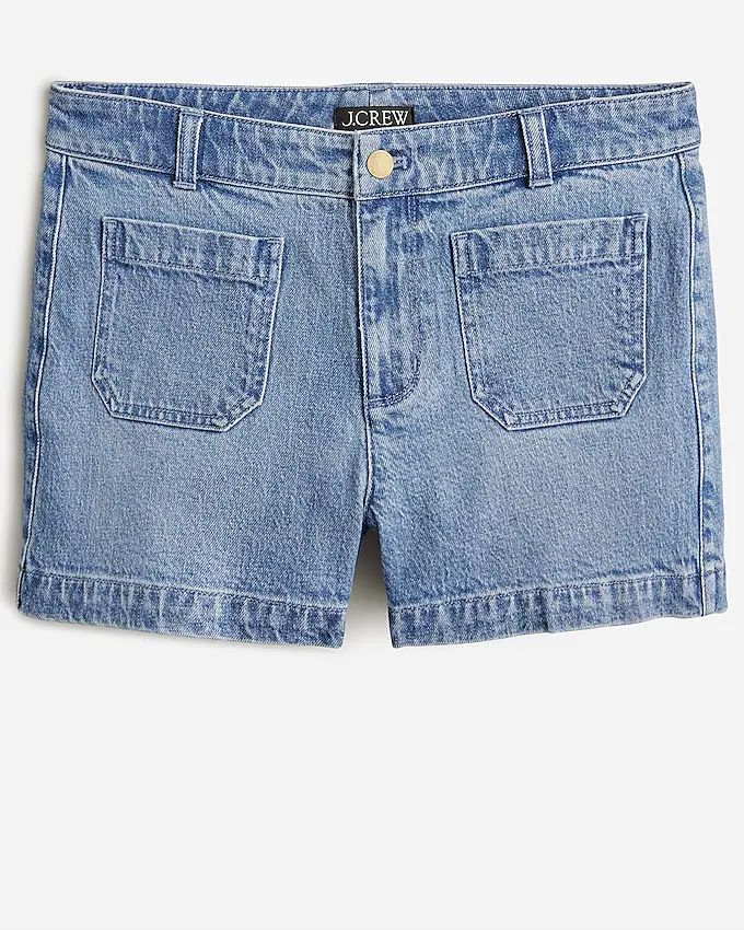 New patch-pocket short in denim | J.Crew US