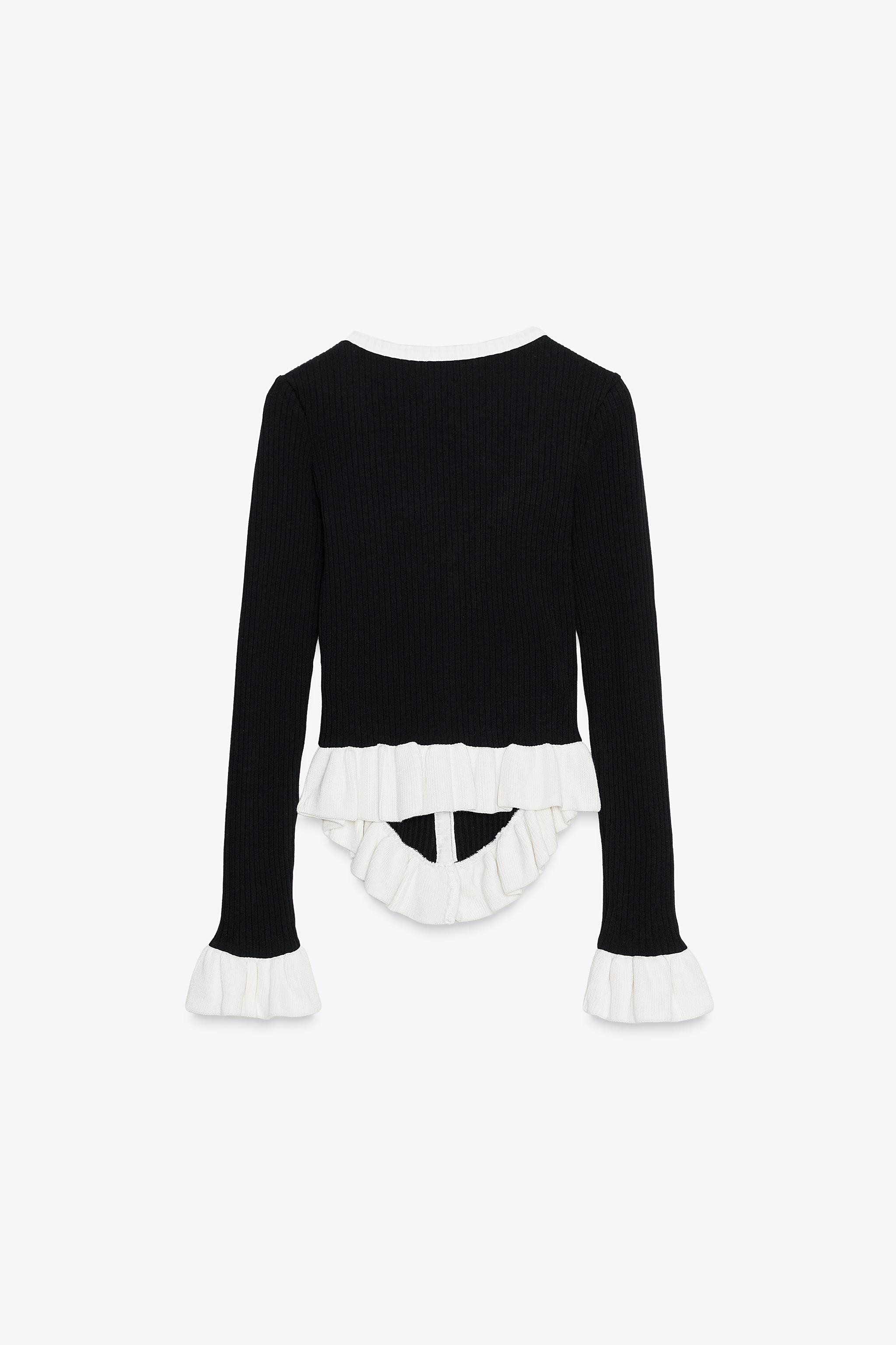 CONTRAST RUFFLE JACKET | Zara UK